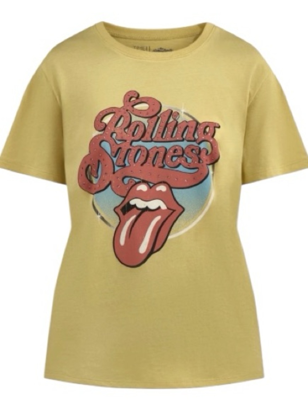 Time and Tru Size XL 16-18 the Rolling Stones Yellow Graphic Tee